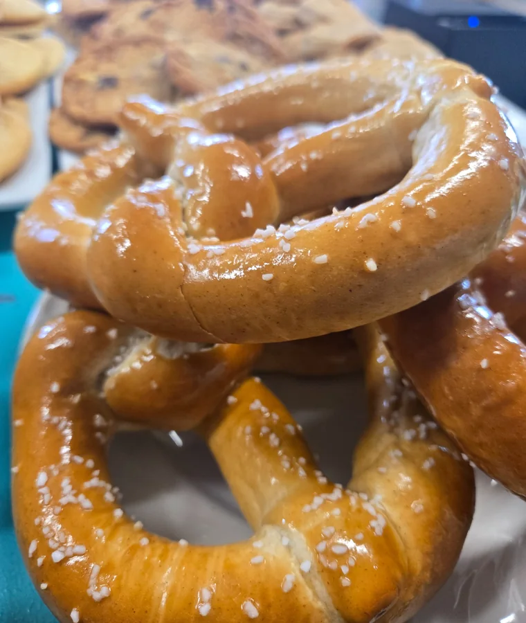 Fresh baked soft pretzels